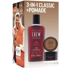 American Crew 3 in1 Classic 250ml & Pomade 50g Gift Set