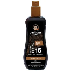 Australian Gold SPF 15 Spray Gel Sunscreen with Instant Bronzers