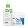 CeraVe Daily Deep Hydration 2-Step Routine for Normal to Dry Skin, Cleanser and Moisturiser with Hyaluronic Acid