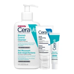CeraVe 3-Step Blemish Control & Moisturising Evening Routine for Oily to Blemish-Prone Skin with Salicylic Acid