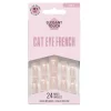 Elegant Touch Glitter Nails Cat Eye French  Mirage