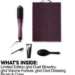 Ghd Duet Blowdry in Cherry with Volume Forever & Dressing Brush