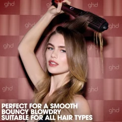 Ghd Duet Blowdry in Cherry with Volume Forever & Dressing Brush