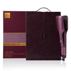 Ghd Duet Style Hot Air Styler in Cherry with Sleek Talker and Paddle Brush