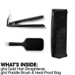 Ghd Gold Styler Gift Set Includes Detangling Comb & Styling Bag