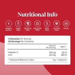 Novomins Iron Sugar-Free Gummies