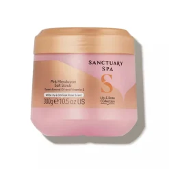Sanctuary Spa White Lily & Damask Rose Pink Himalayan Salt Body Scrub