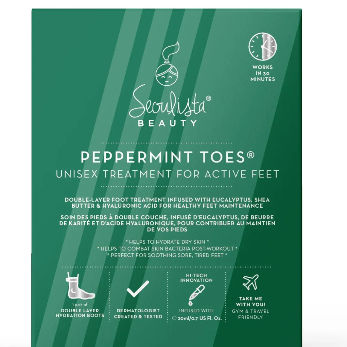 Seoulista Beauty Peppermint Toes Foot Treatment Sleeved
