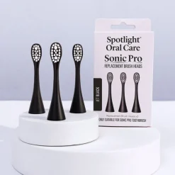Spotlight  Sonic Pro Toothbrush Replacement Heads - Jet Black