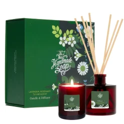 The Handmade Soap Company Lavender, Rosemary, Thyme & Mint Candle & Diffuser Gift Set