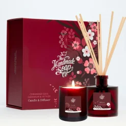 The Handmade Soap Company Coriander Seed, Gernaium & Veitver Candle & Diffuser Gift Set